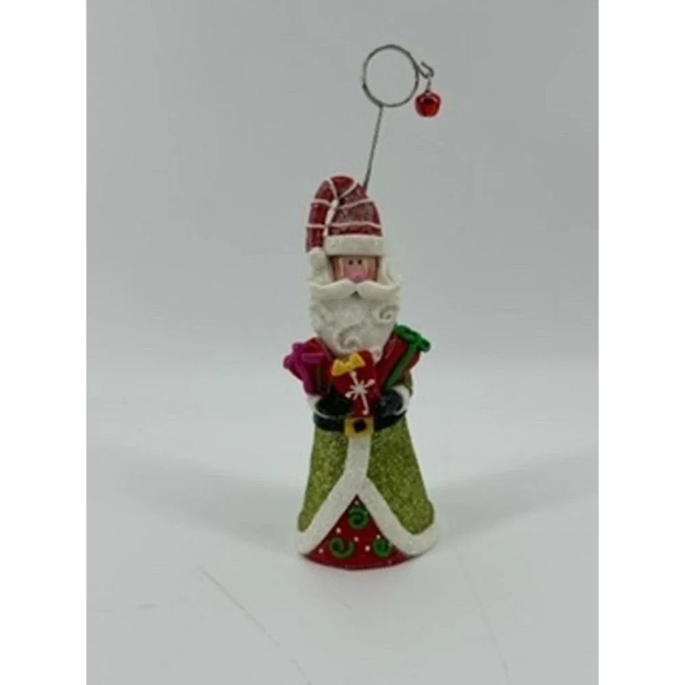 Pier 1 Imports Santa Ornament with Photo Clip Christmas Holiday Decoration